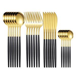 24pcs/Set Stainless Steel Cutlery, Western Cutlery Set "New"